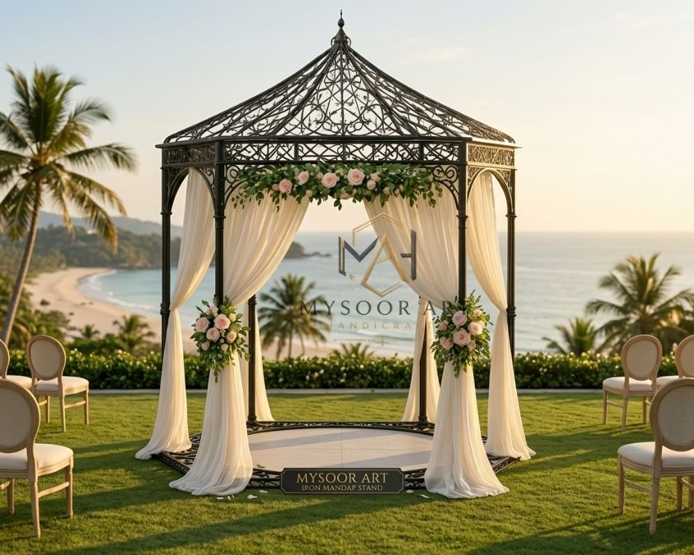 Wedding Mandap Iron Flower Stand